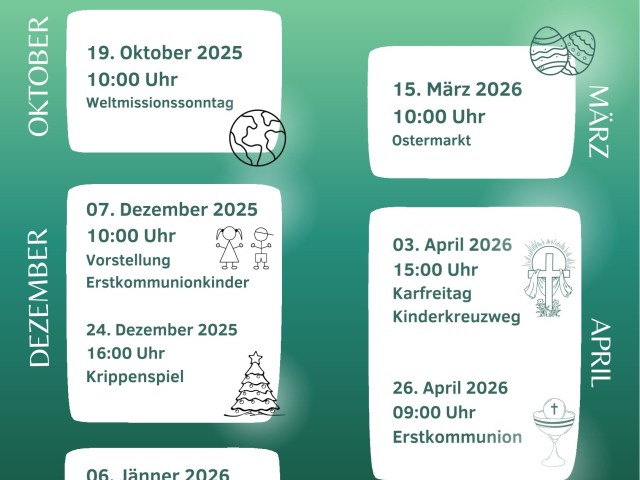 Termine Familiengottesdienste 2025/2026