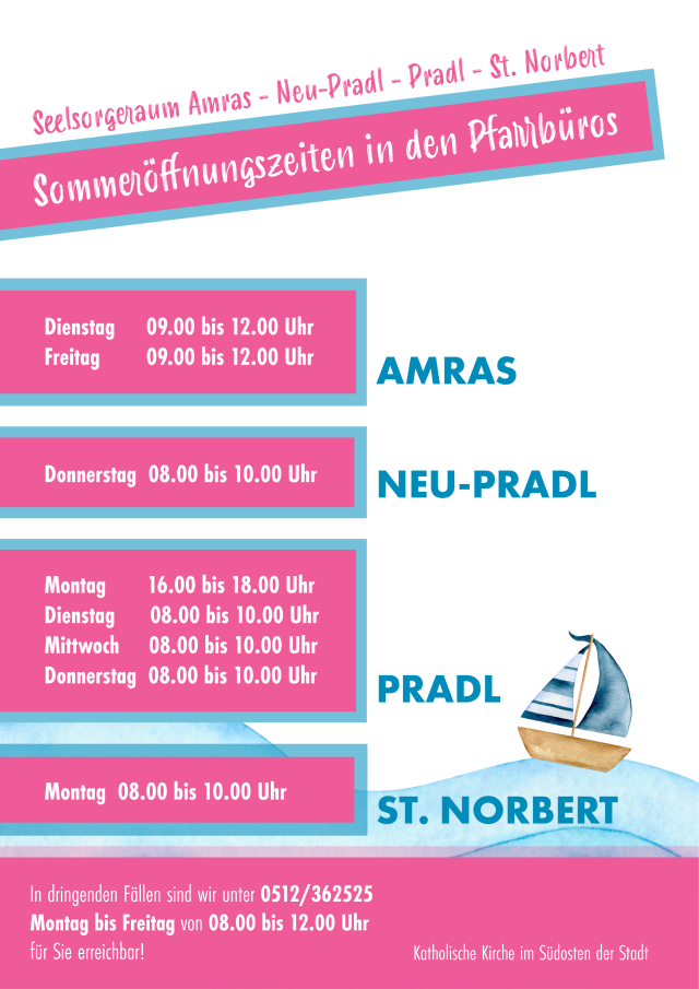 Kontakte Pfarrbüros und Pfarrkindergärten