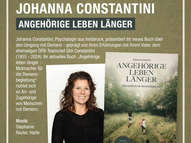 Angehörige leben länger - Lesung mit Johanna Constantini