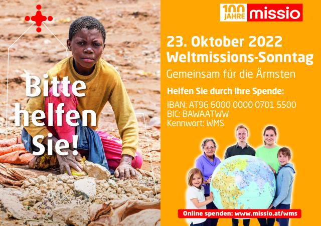 23. Oktober ist weltweit "Sonntag der Weltmission"