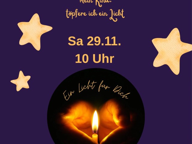 Töpfern eines Lichtes für trauernde Eltern