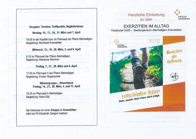 Exerzitien im Alltag