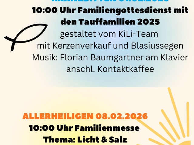 Familiengottesdienst im Februar