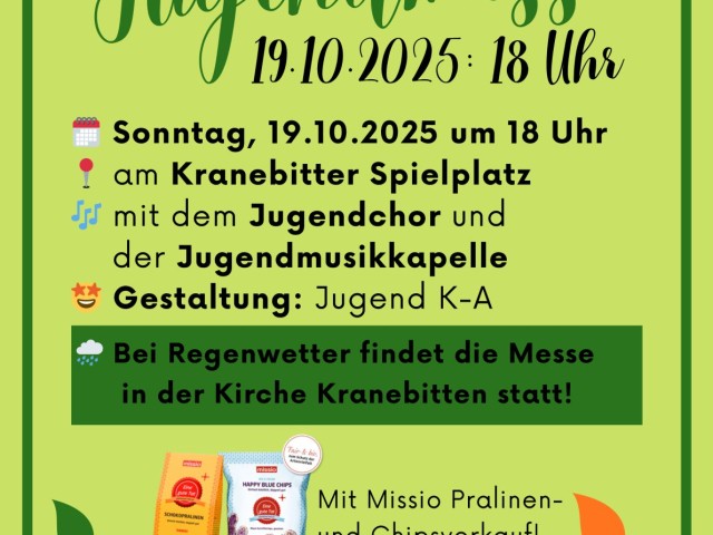 Jugendmesse am 19.10. um 18:00 am Kranebitter Spielplatz