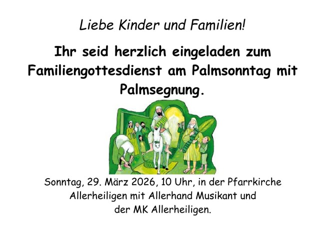 Palmsonntag Familiengottesdienst
