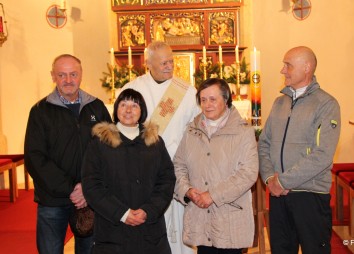 Unser Jubilar mit seinen Geschwistern