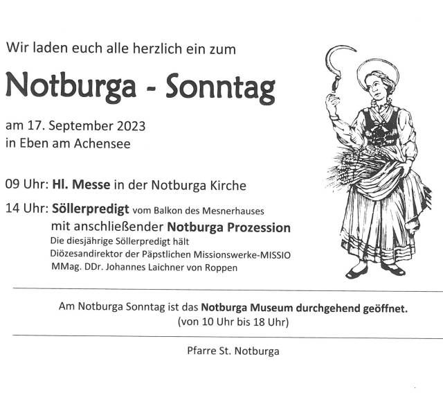 Notburga - Sonntag