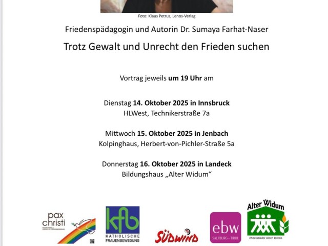 Trotz Gewalt und Unrecht den Frieden suchen